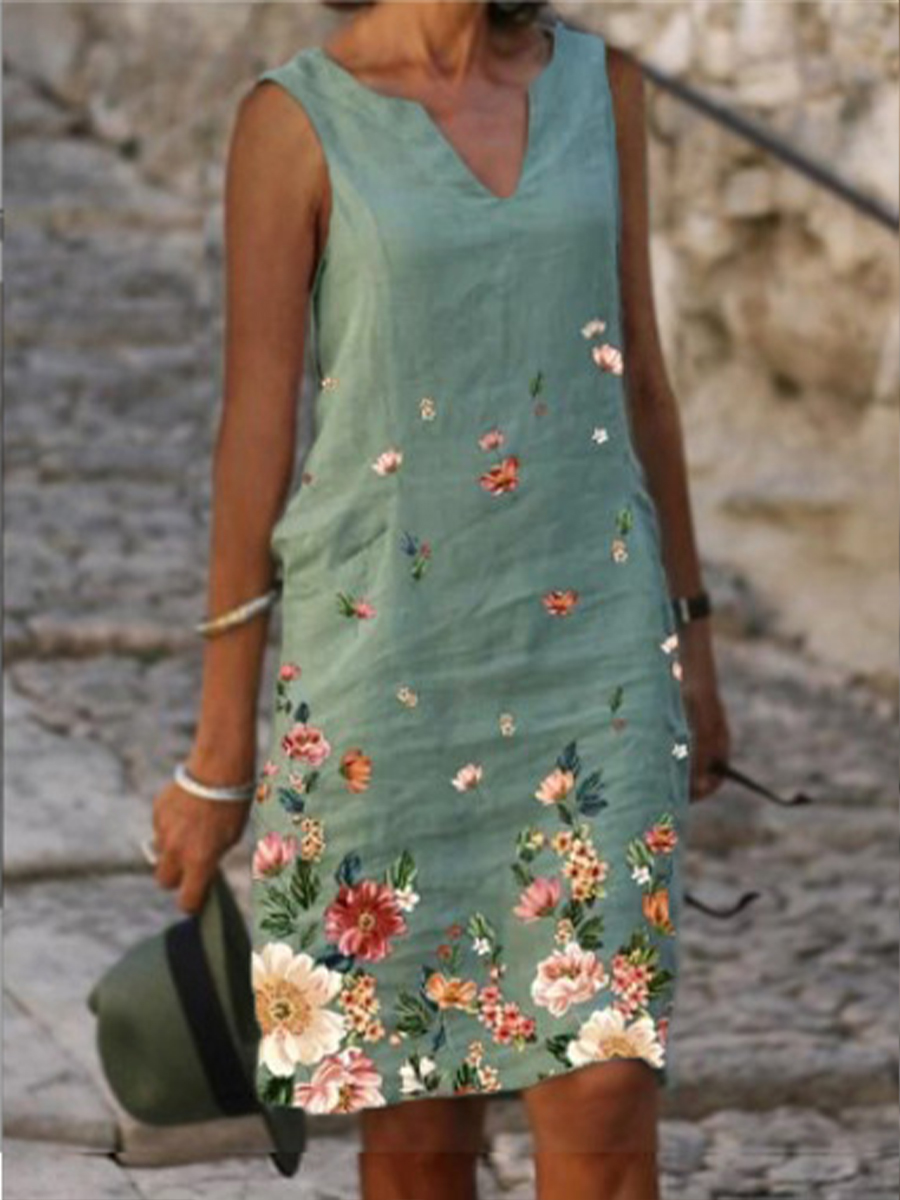 Shoulderless V-neck floral group  HE1605-03-02