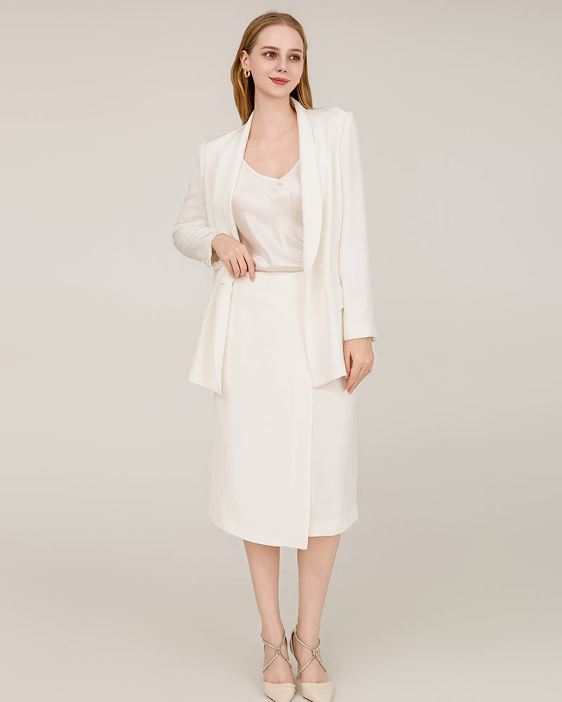 40 Momme Silk Shawl Collar Blazer