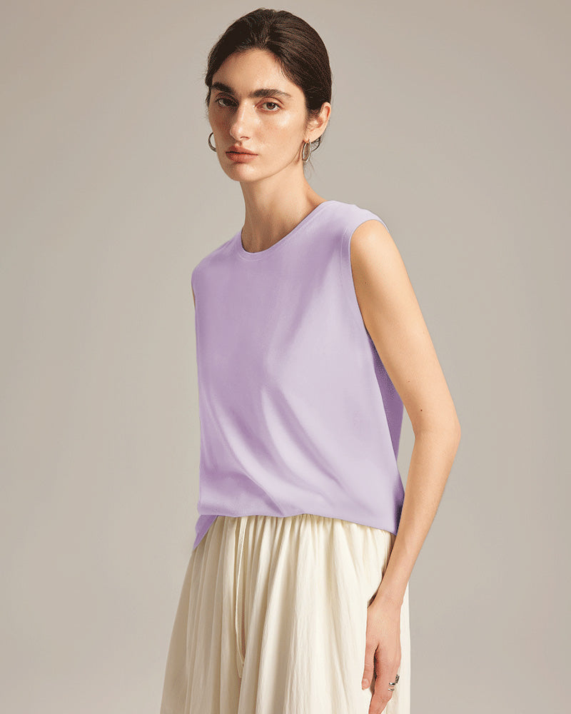 Sleeveless Silk Jersey