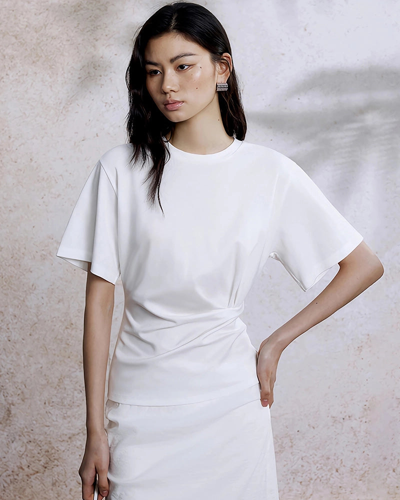 Women's Silk Jersey with Pleated Waist