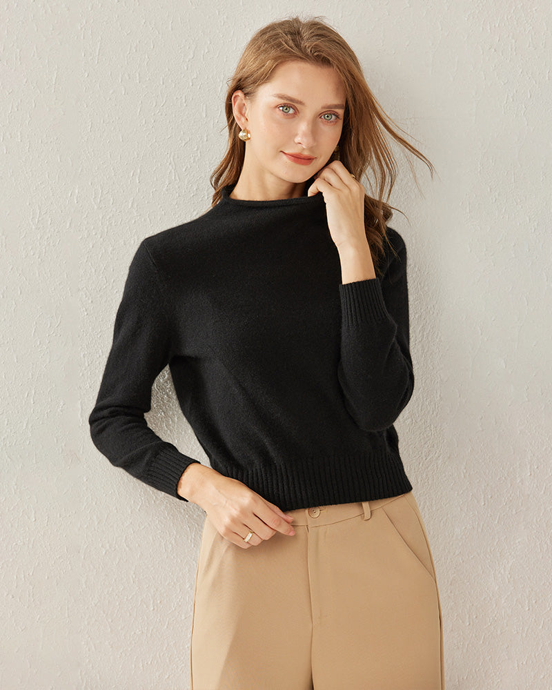 Women's Cashmere Mock Neck Sweater