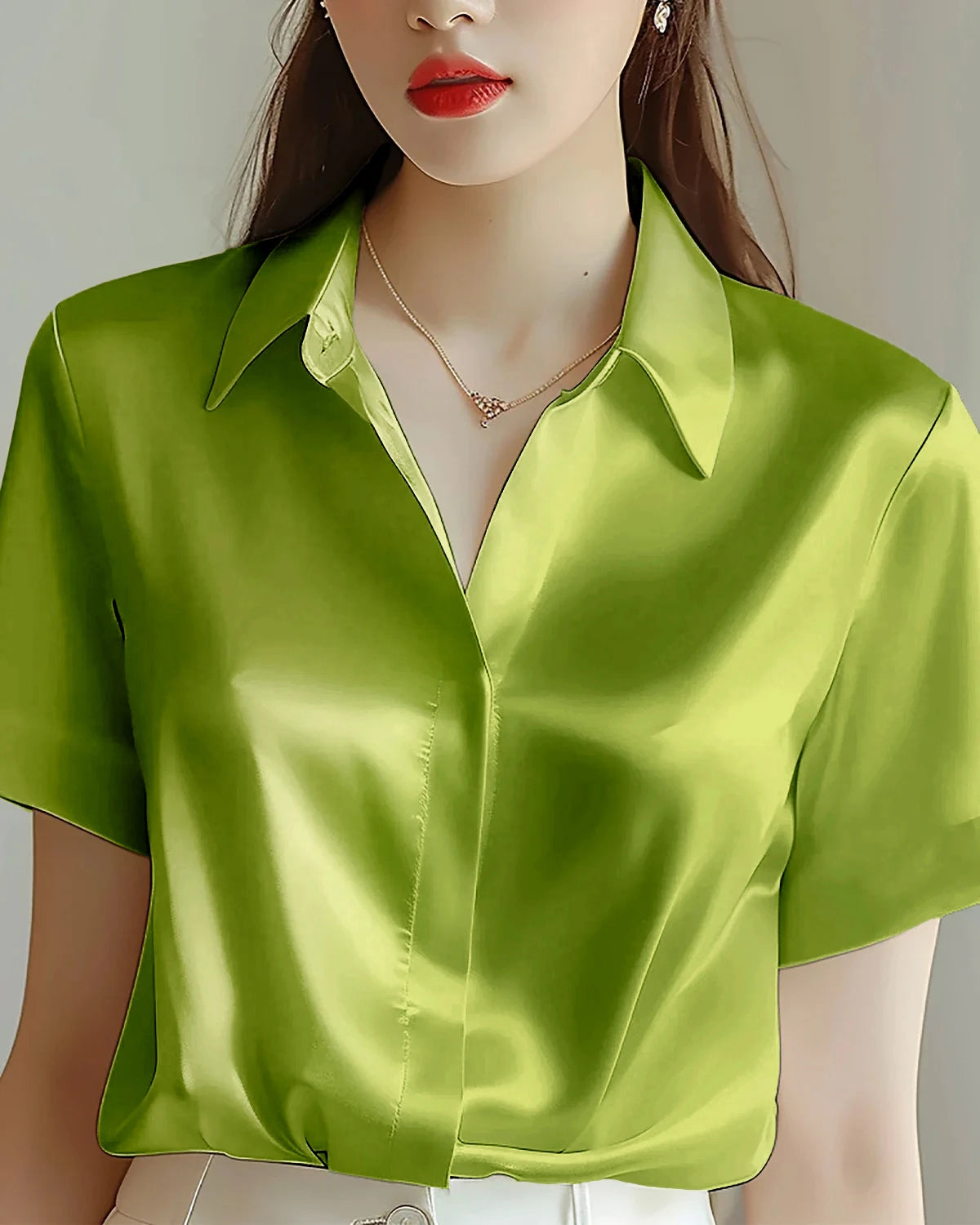 Classic Concealed Silk Shirt