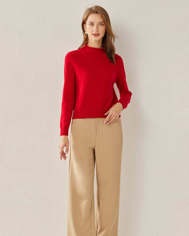 Women's Cashmere Mock Neck Sweater