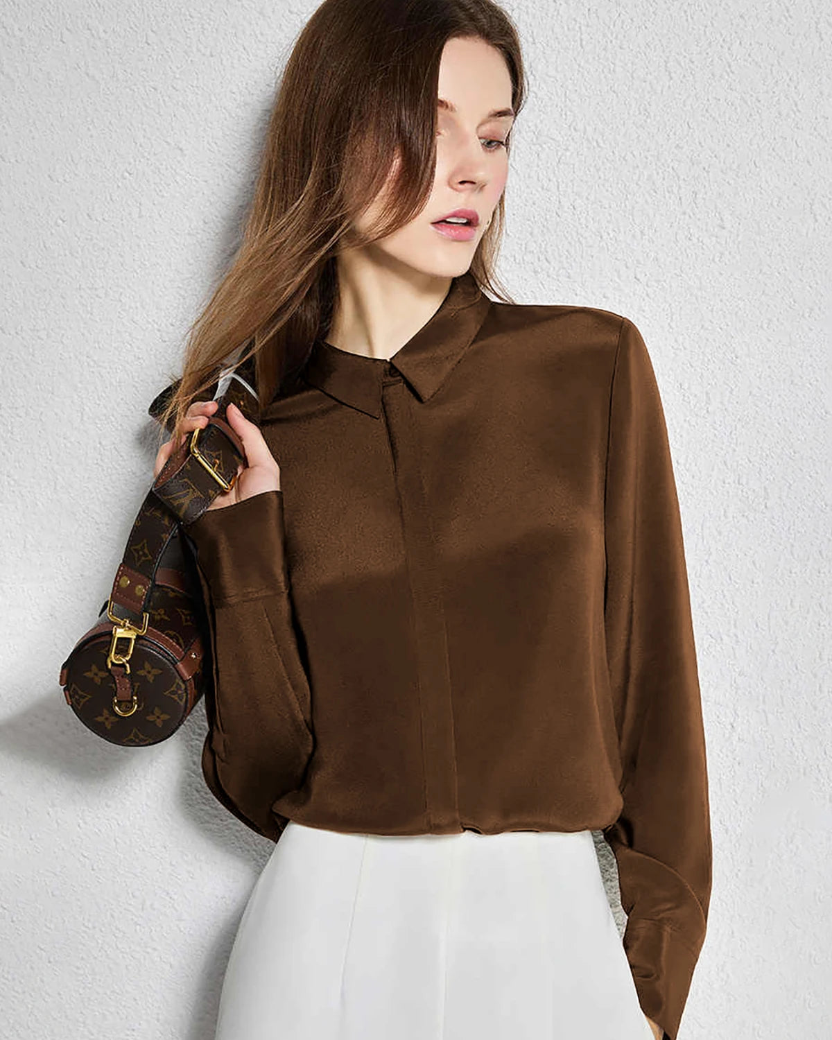 30 Momme Concealed Silk Shirt