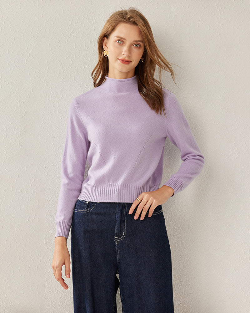 Women's Cashmere Mock Neck Sweater