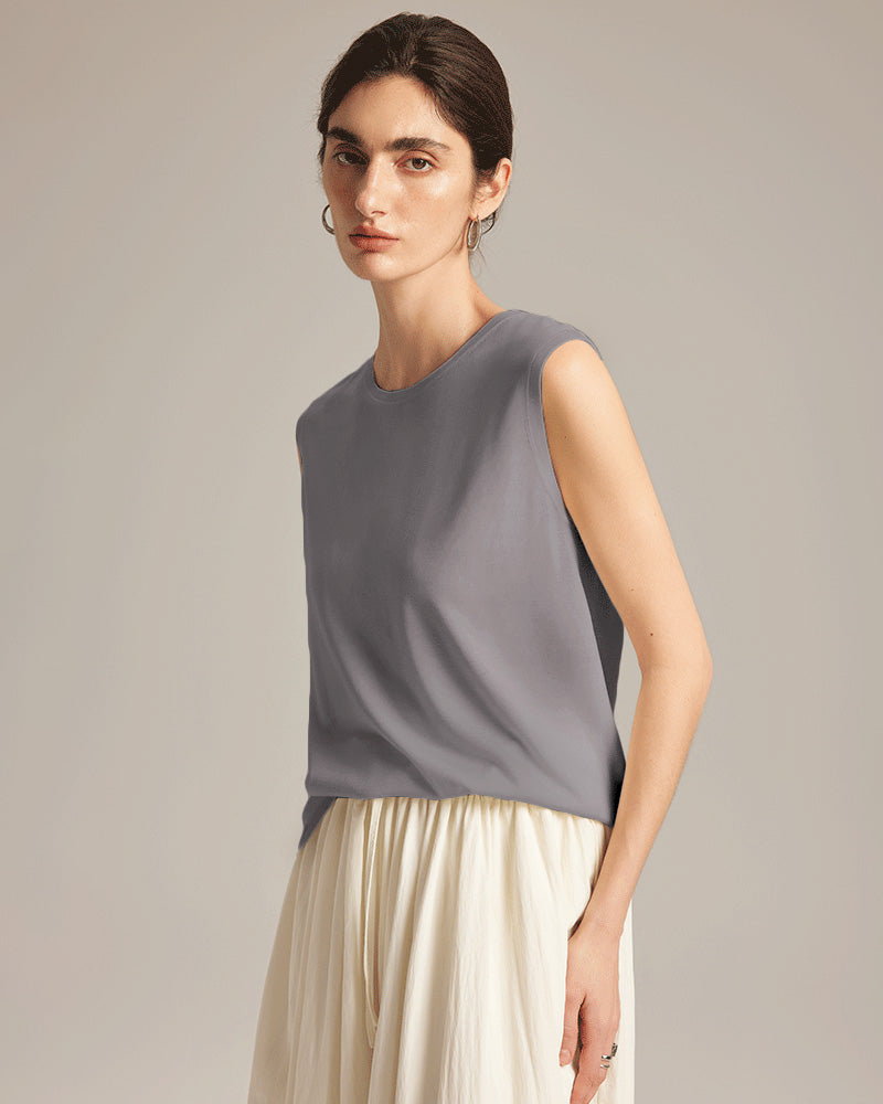 Sleeveless Silk Jersey