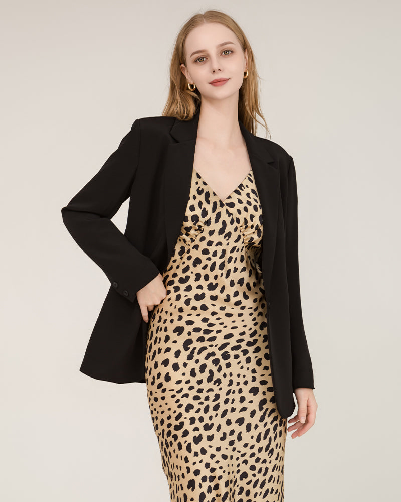 40 Momme Silk Peak Collar Blazer