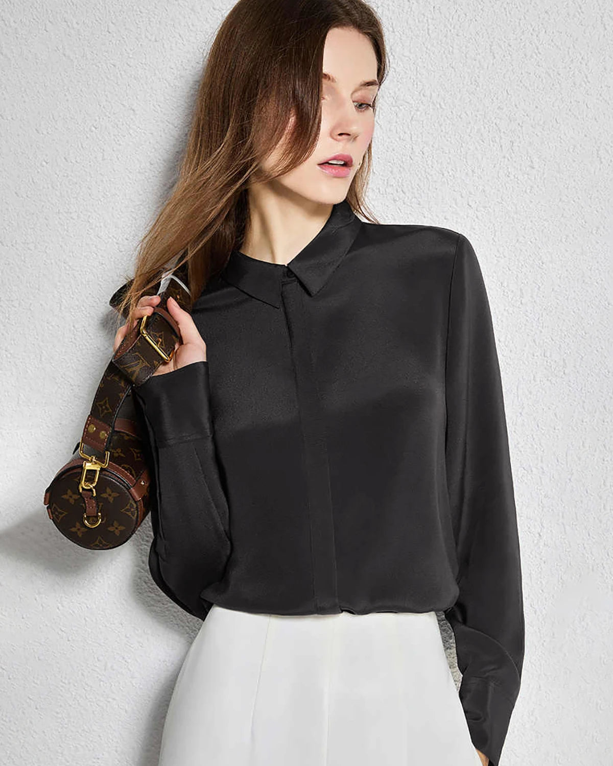 30 Momme Concealed Silk Shirt