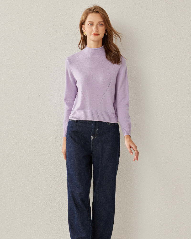 Women's Cashmere Mock Neck Sweater