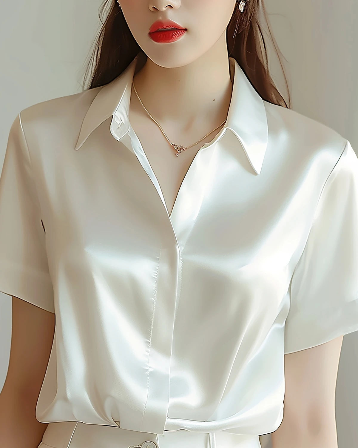 Classic Concealed Silk Shirt