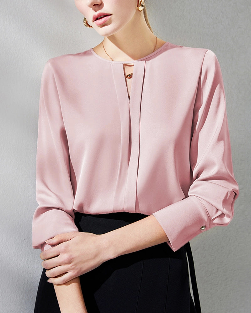 Women's Silk Blouse with Slit
