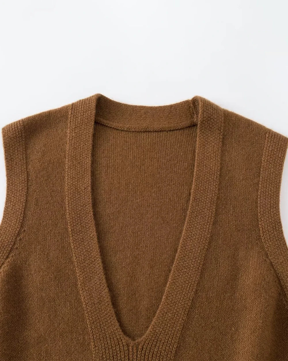 Deep V Neck Cashmere Vest