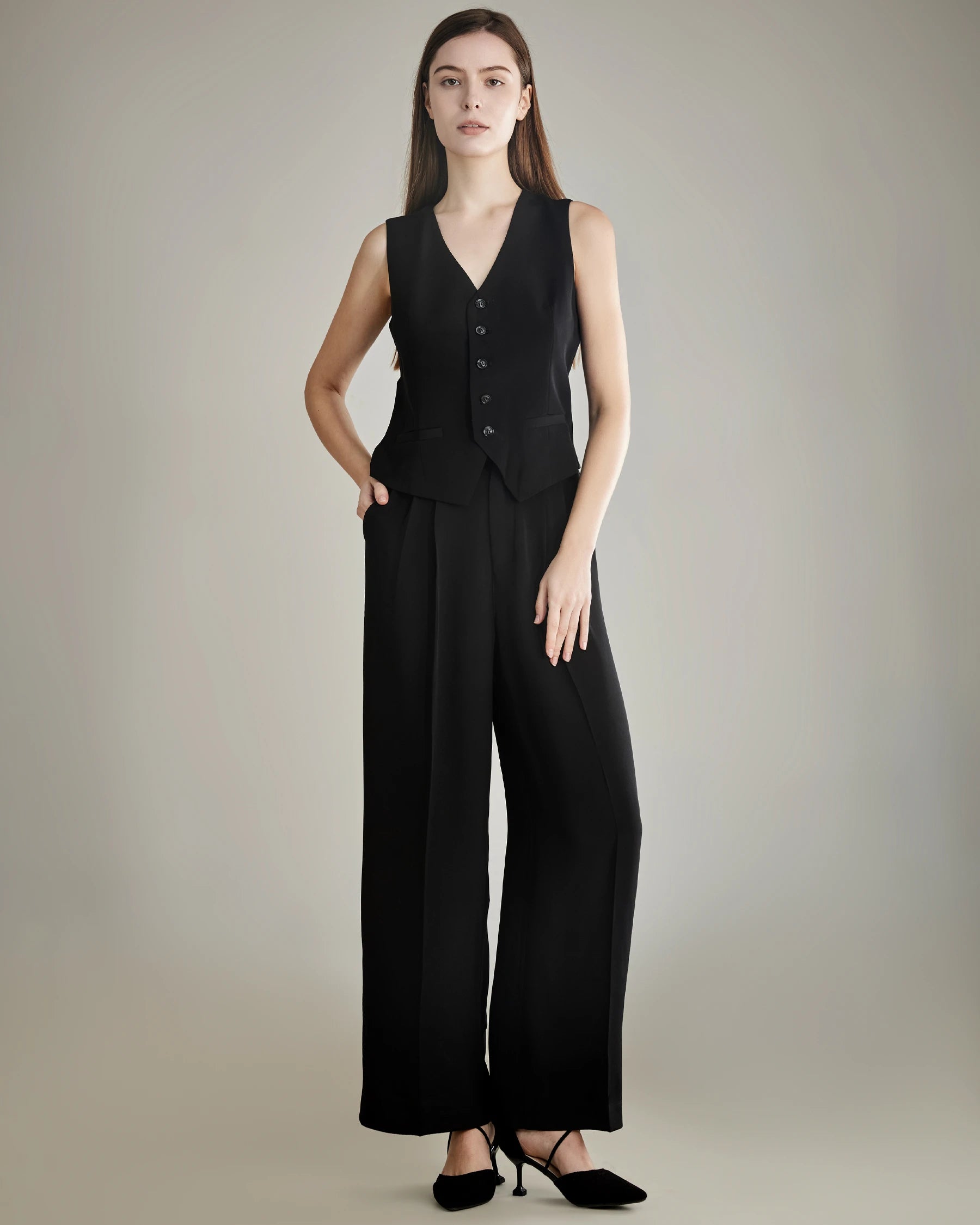 40 Momme Wide Leg Silk Pants