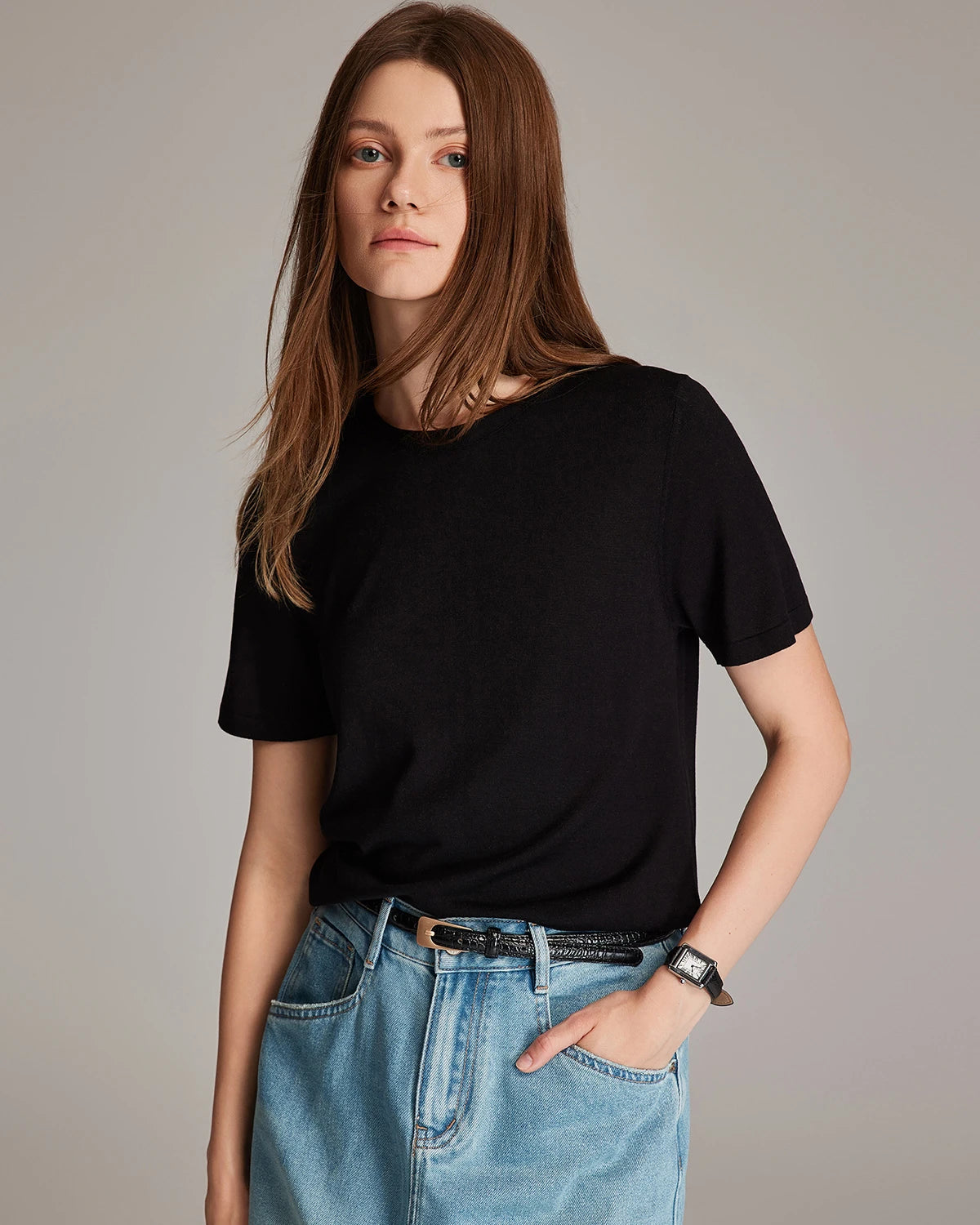 Women's Short Sleeve Silk Jersey