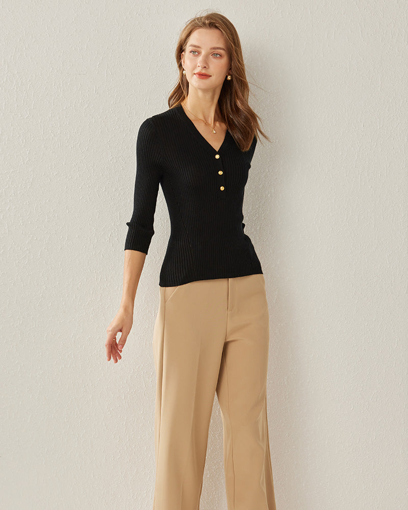 V-Neck Cashmere Pullover