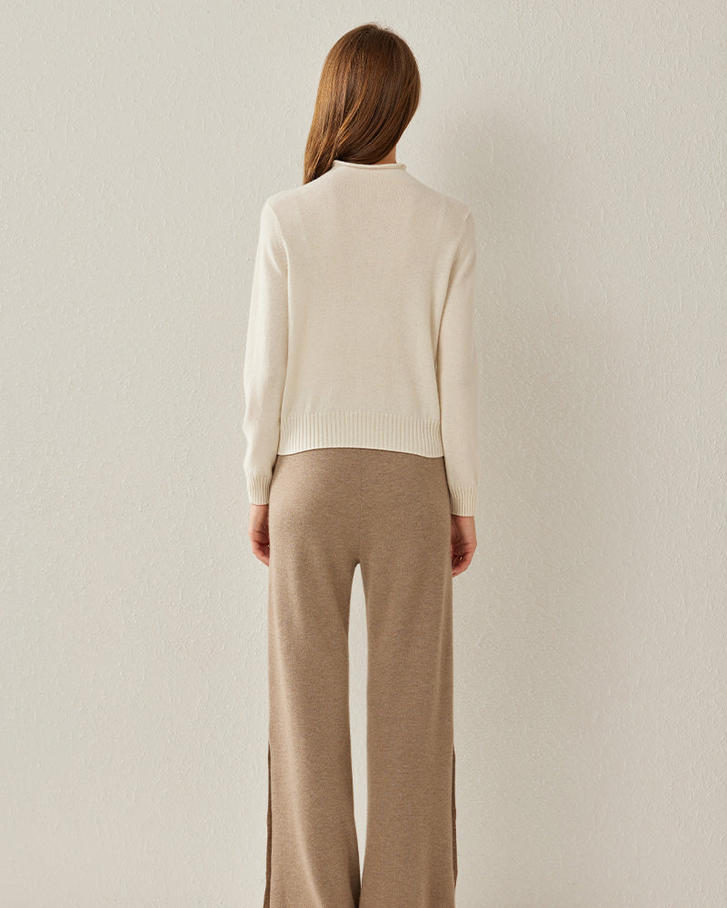 Women's Cashmere Mock Neck Sweater