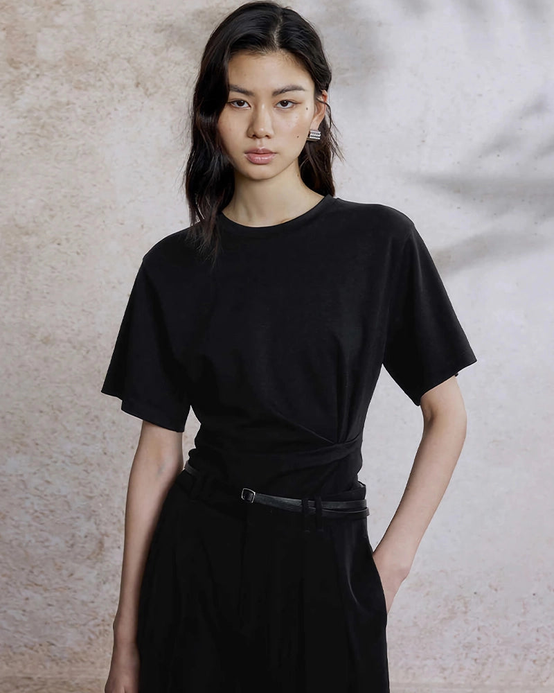 Women's Silk Jersey with Pleated Waist